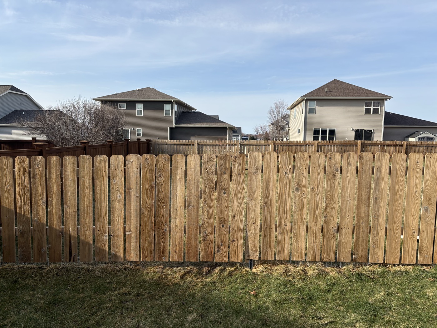 Beautifully stained fence after professional treatment